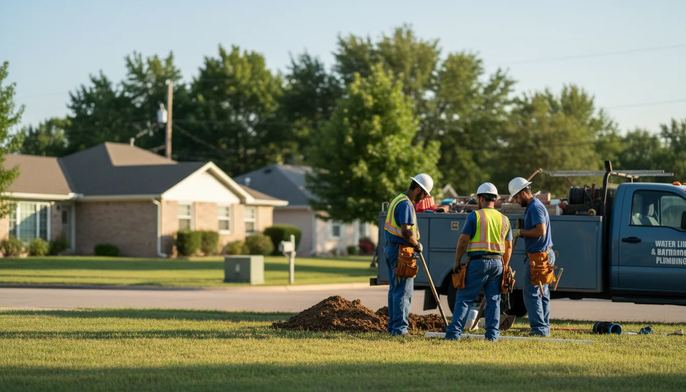 Residential water line and bathroom plumbing service in Kenedy, TX